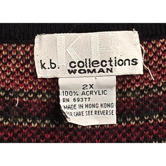 Vintage K.B Collections Women's Christmas Vest Size 2x - Picture 4 of 7